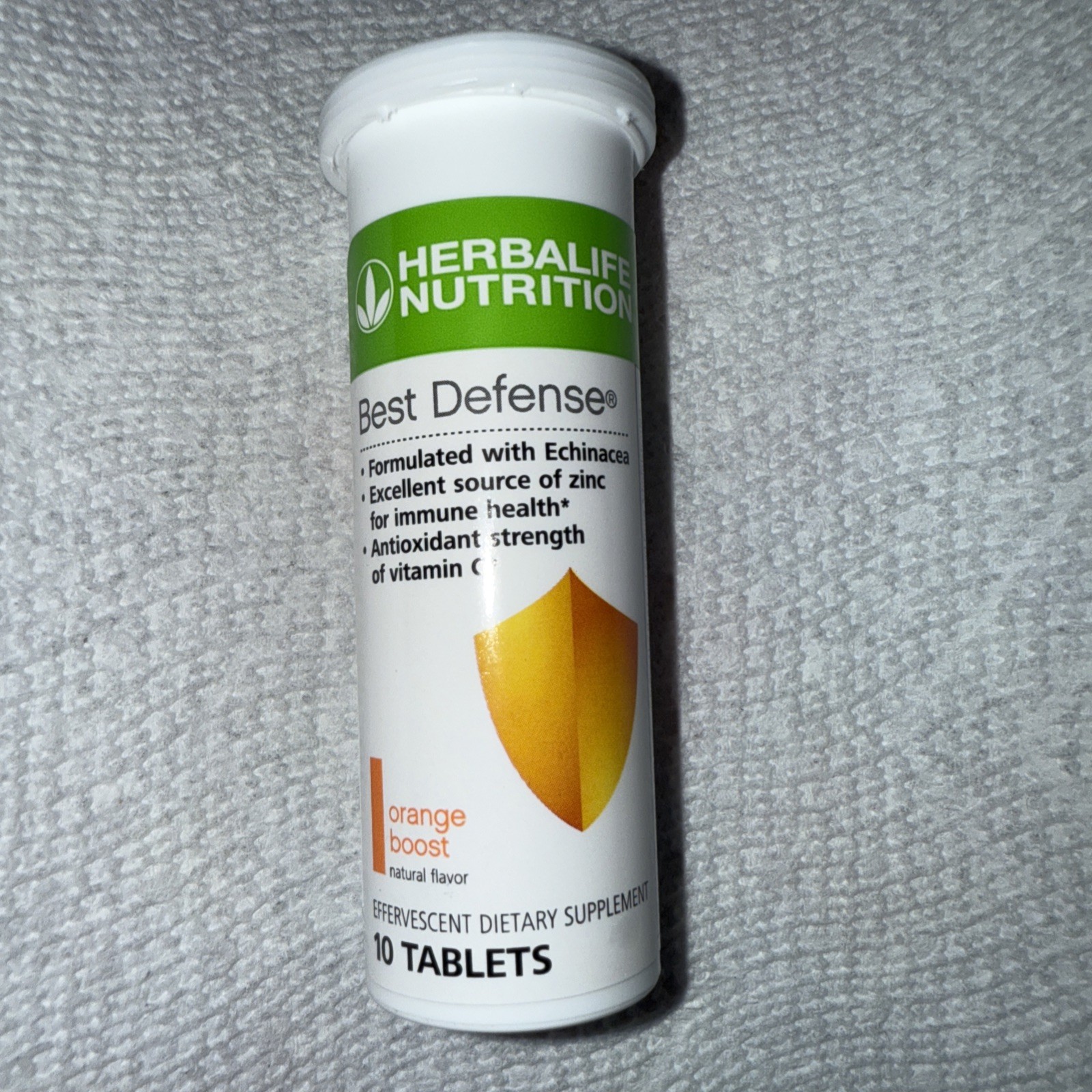 Herbalife Nutrition Best Defense Orange Effervescent Tablets 10ct Vitamin C Zinc