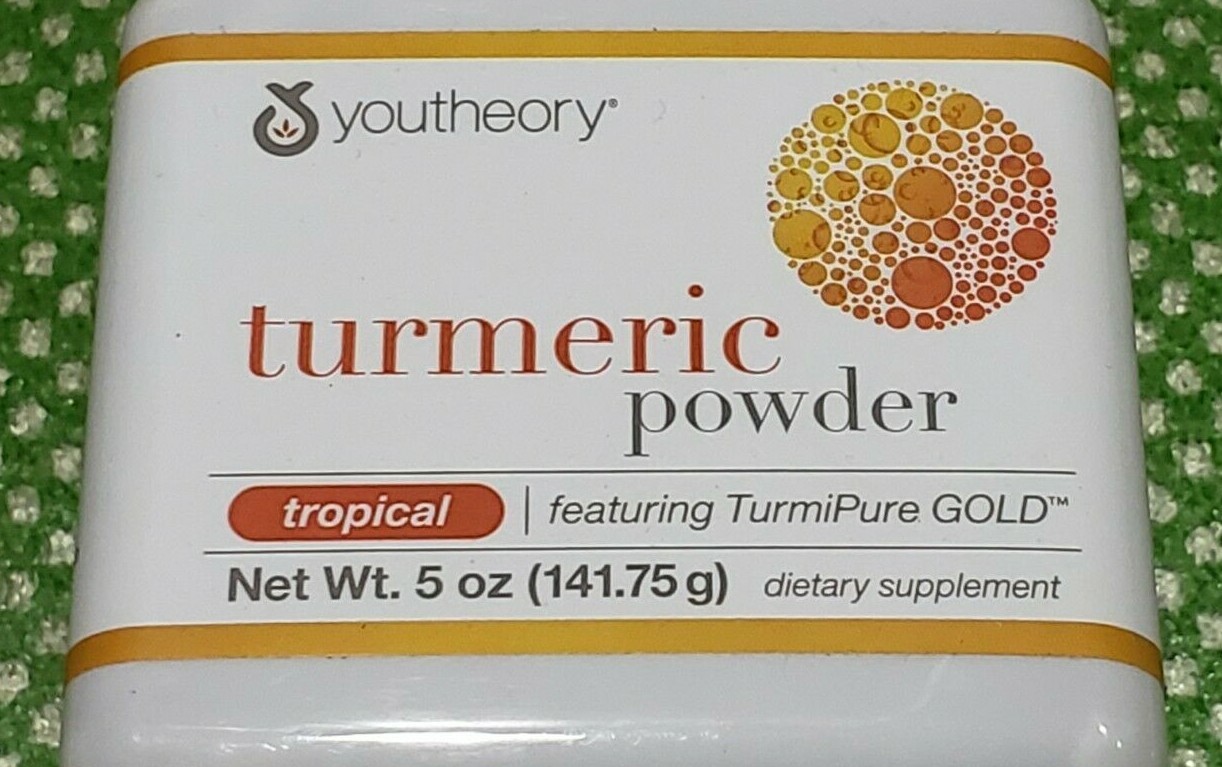 YOUTHEORY – TURMERIC POWDER – Tropical – Feature TurmiPure gold – Exp 8/2024