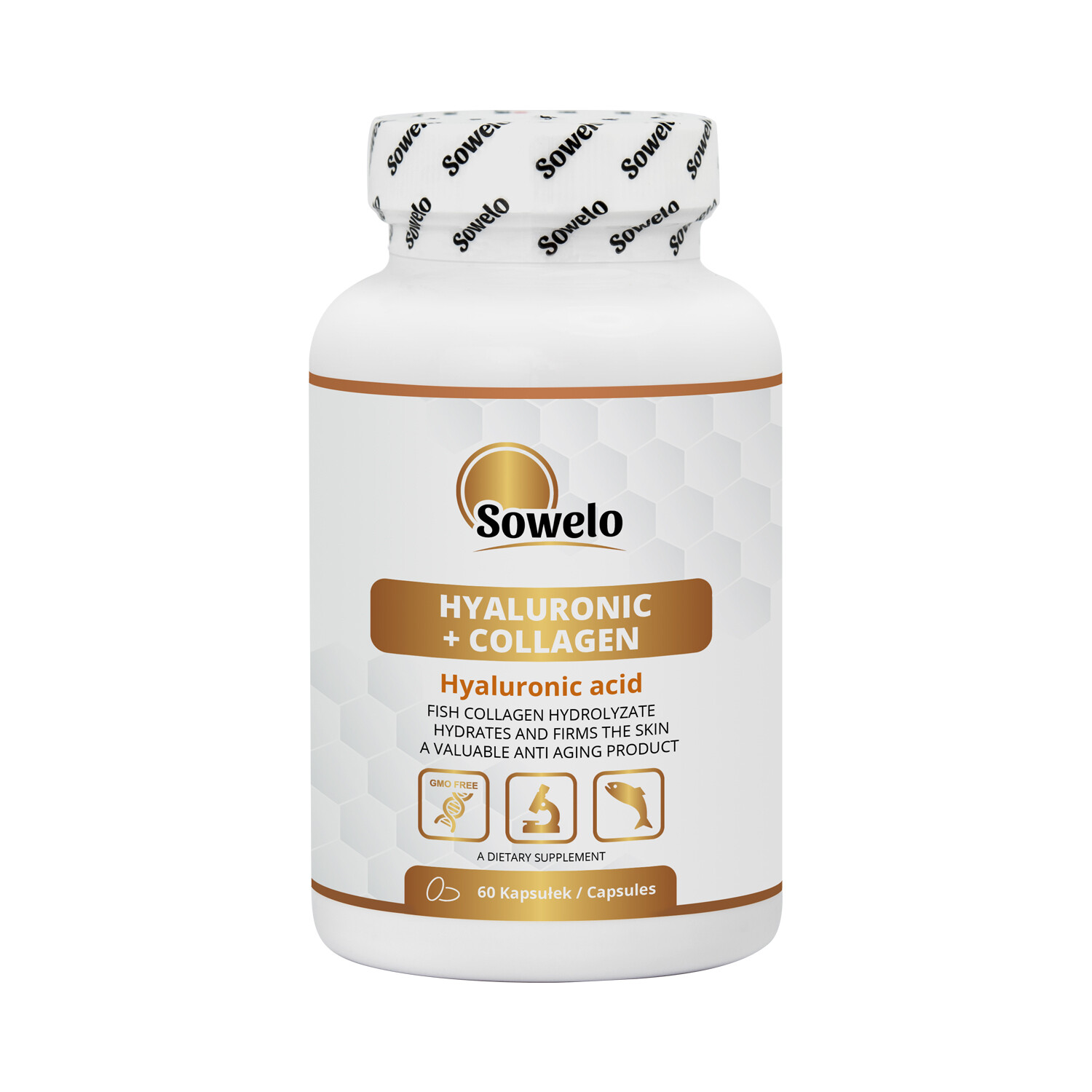 SOWELO HYALURONIC ACID + COLLAGEN CAPS NatiCol ANTI AGING SKIN HYDRATION