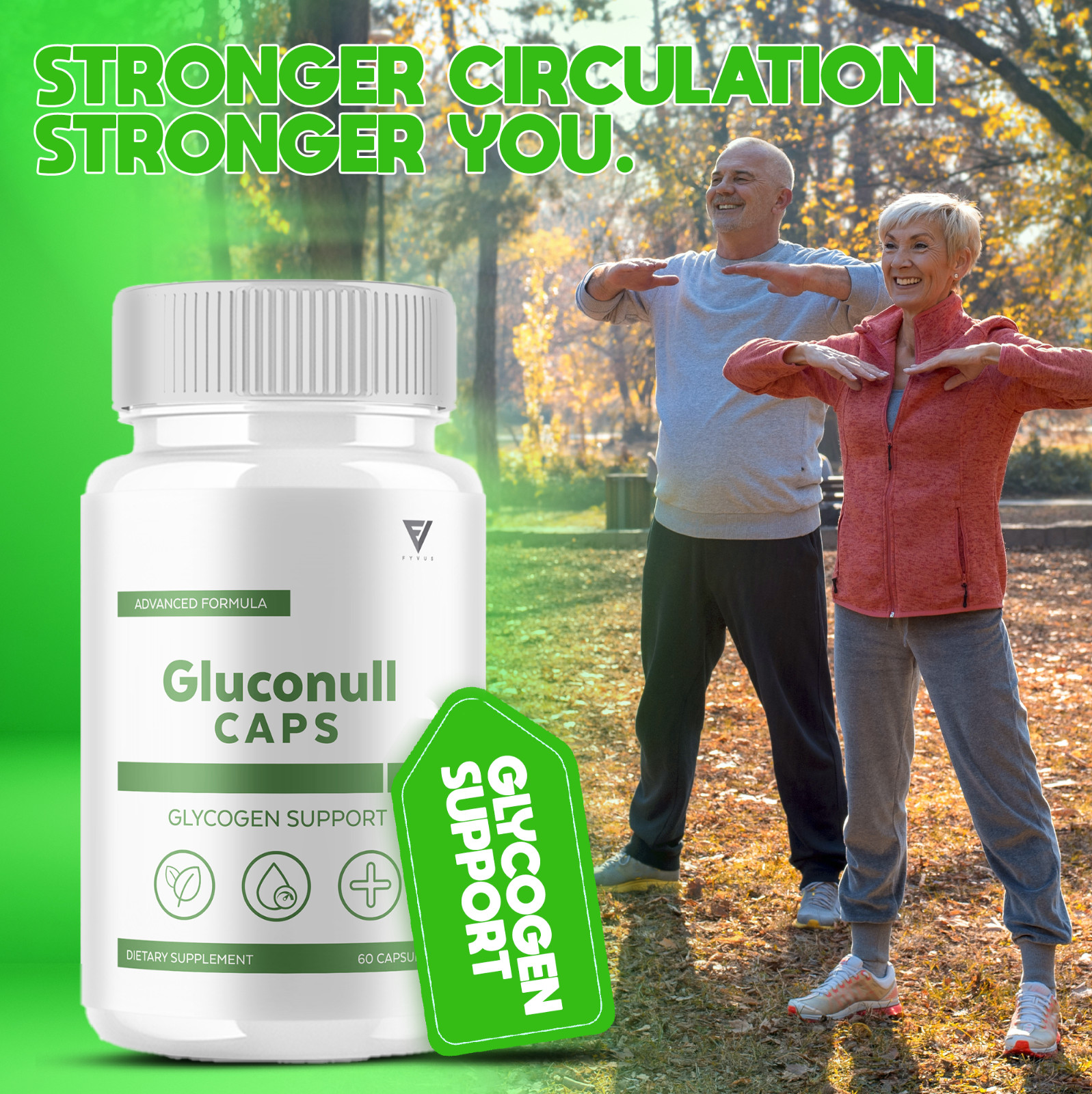 (5 Pack) Gluconull Caps Gluco Null Capsules for Glycogen Support (300 Capsules)