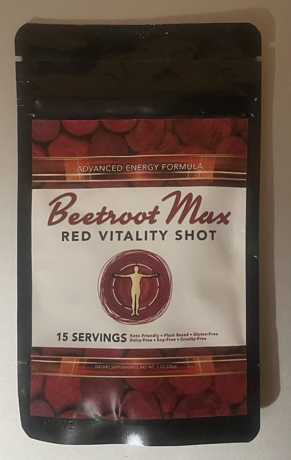 Beetroot Max Red Vitality Shot Circulatory Powdered Supplement 15 Servings