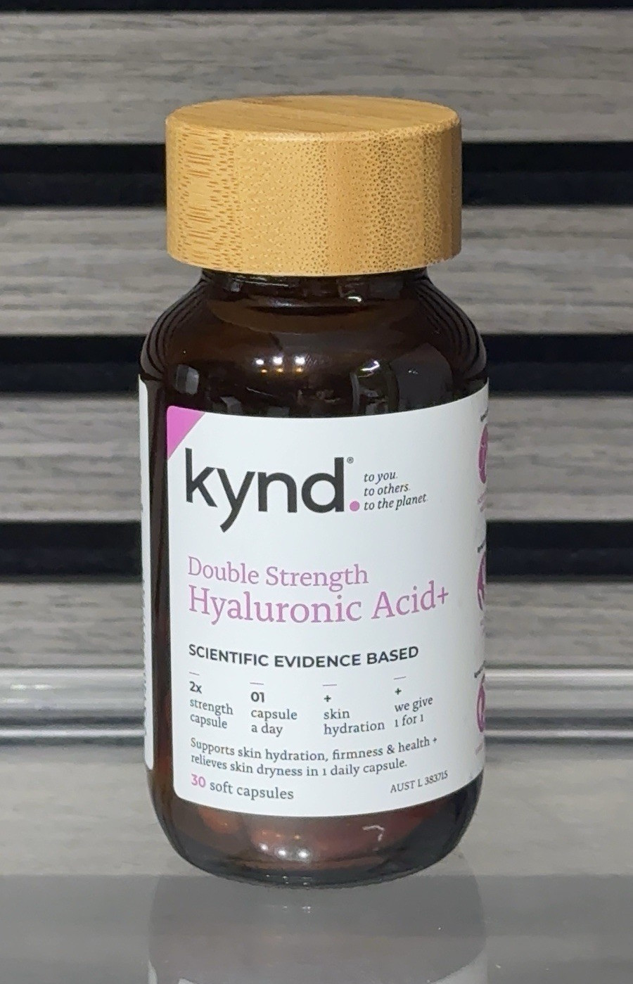Kynd Double Strength Hyaluronic Acid+ Softgels, Skin Hydration, 30 Capsules