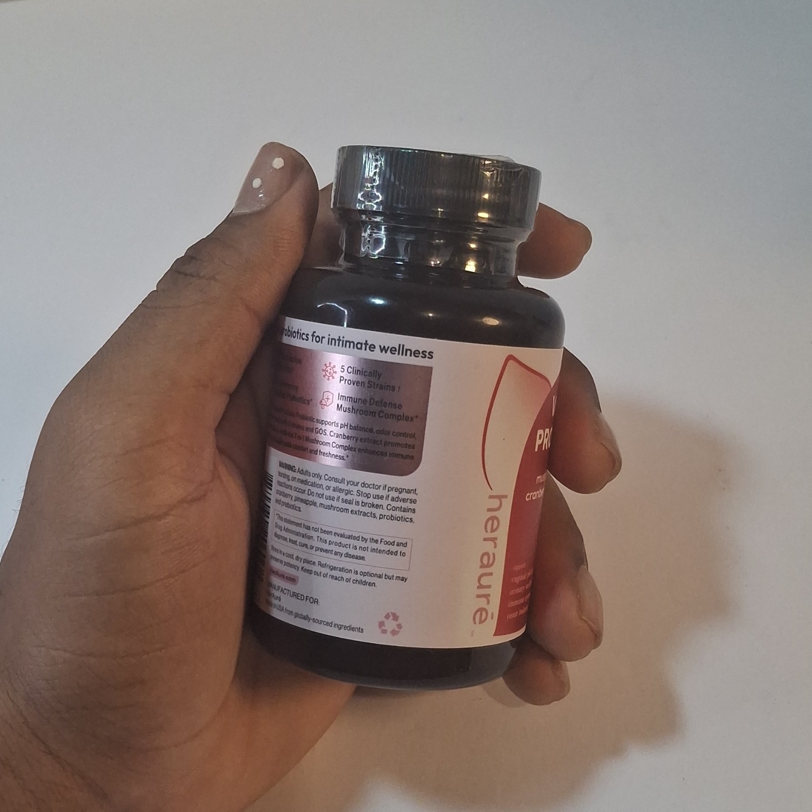 Herauré Vaginal Probiotic Mushroom Complex Cranberry & Pineapple 60 Capsules
