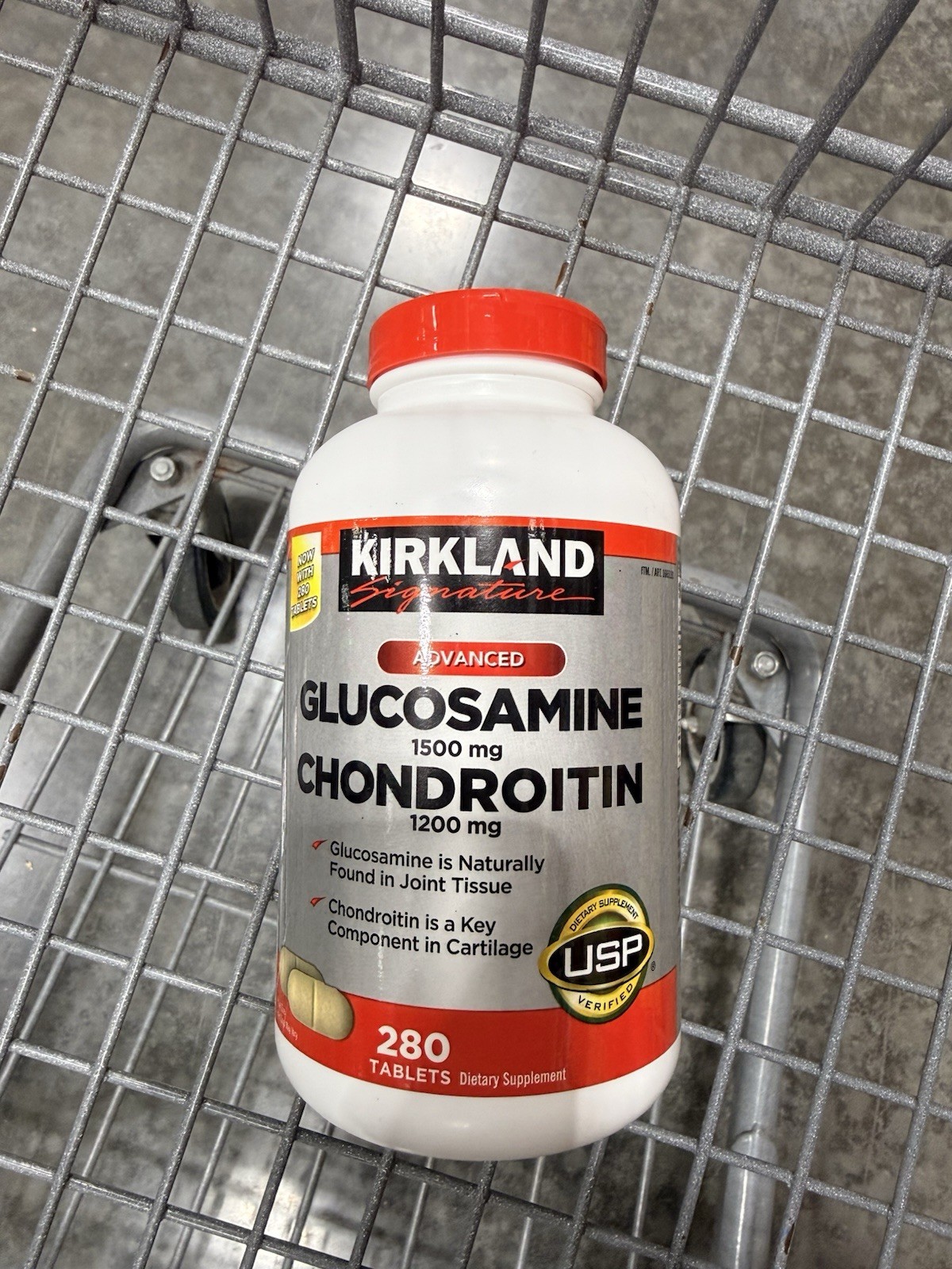 Kirkland Signature Glucosamine 1500mg Chondroitin 1200mg 280 Tablets