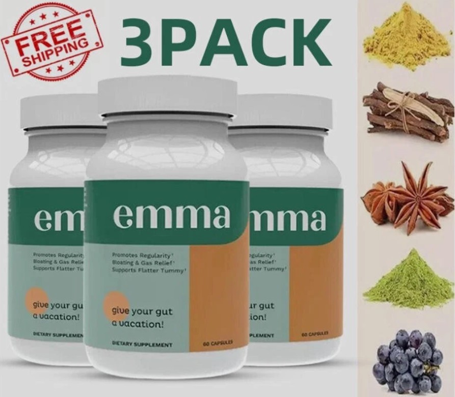 3PACK Emma Relief Supplement KONSCIENS KETO for Gut Bloating 180 Capsules