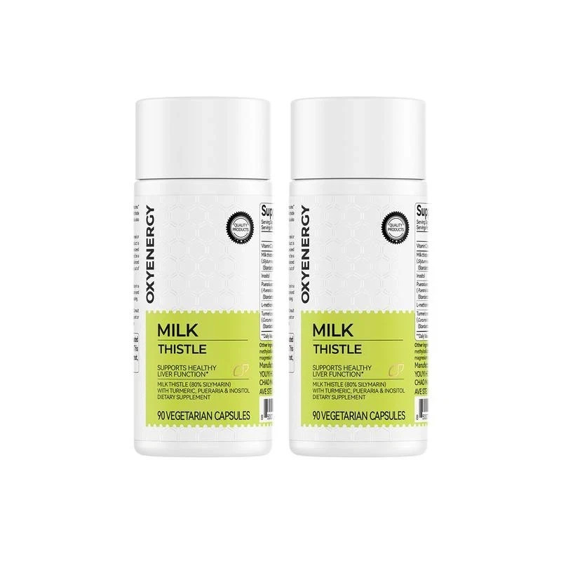 2 PACK Oxyenergy Milk Thistle Liver Detox & Natural Liver Health Support