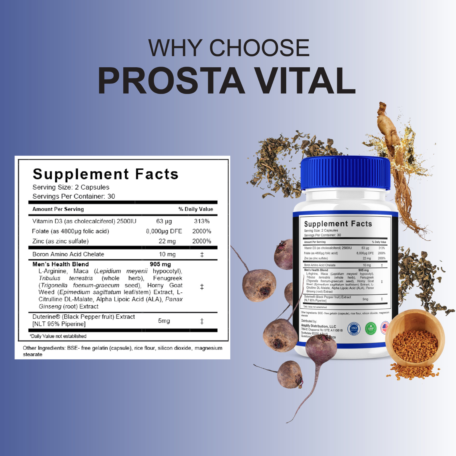 (5 Pack) Prosta Vital Premium Prostate Support Pills, ProstaVital (300 Capsules)