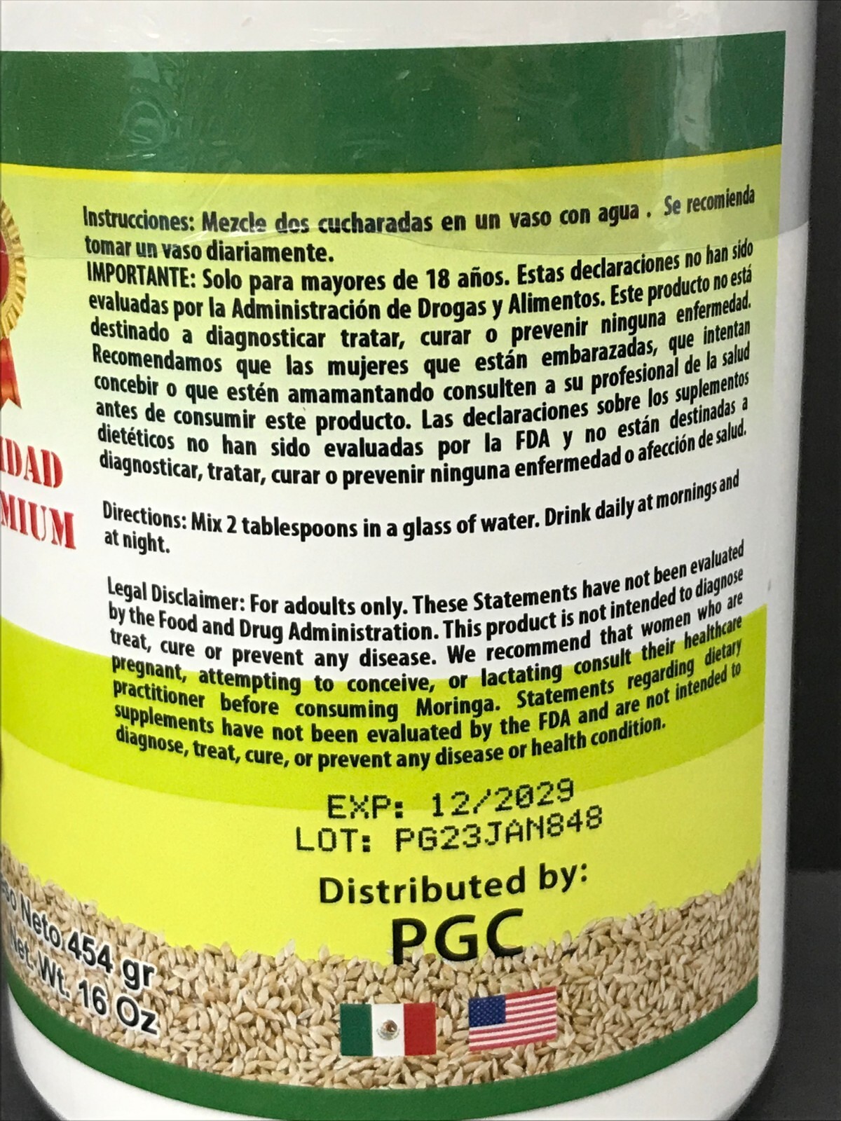 LO+ NATURAL Leche de Alpiste Canary Seed Milk (454gr)