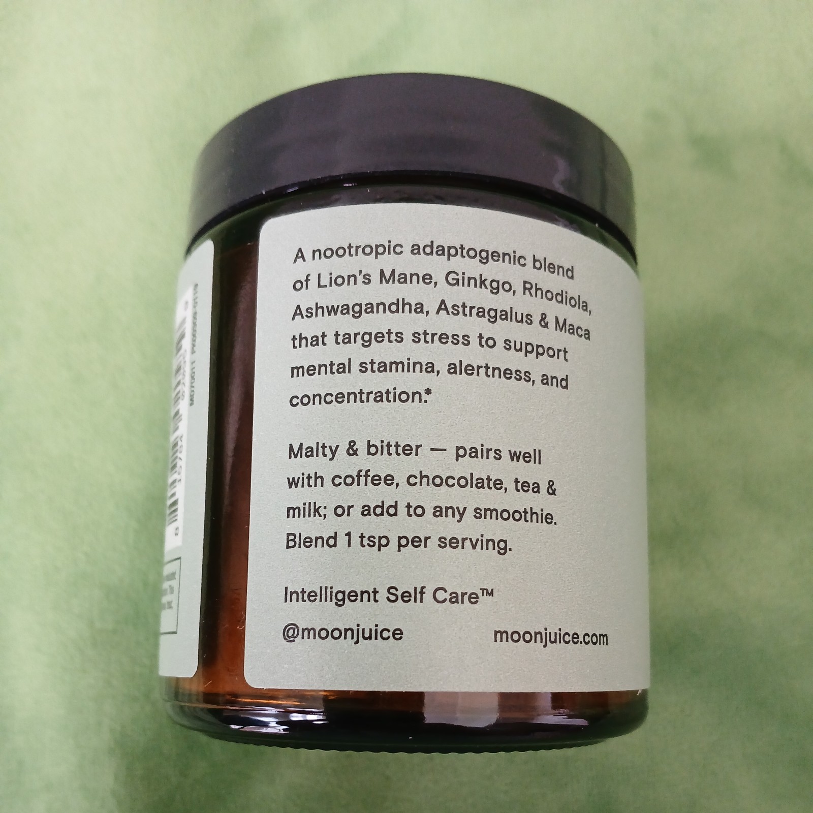 Moon Juice Brain Dust Nootropic Adaptogens for Focus Herbal Supplement, 1.5 oz