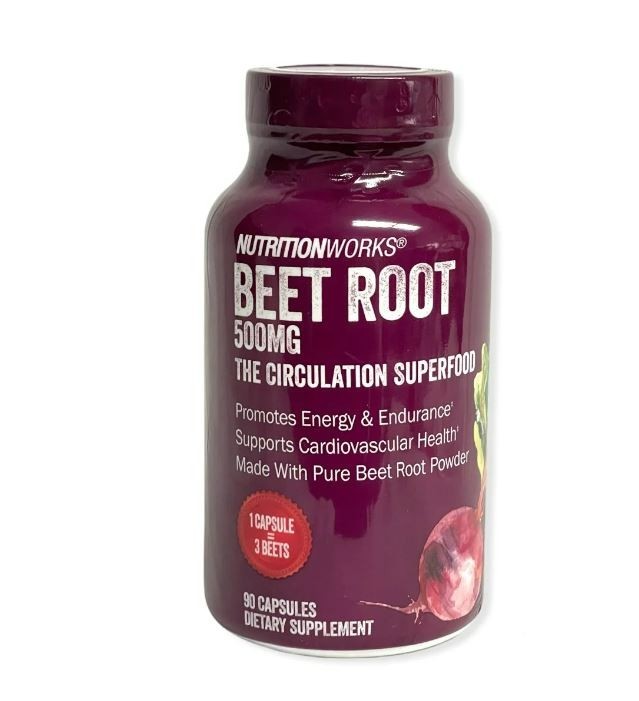 Nutritionworks® Beet Root Capsules The Circulation Superfood 90 Count (2 Pack)