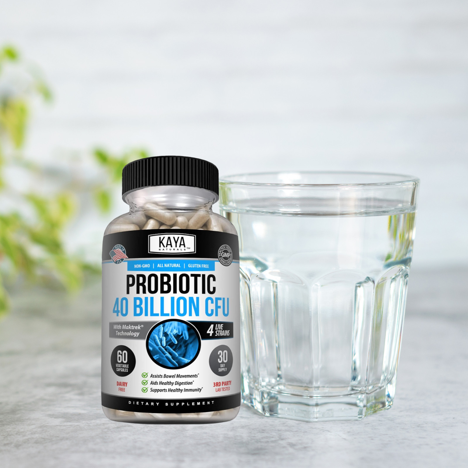 (2 Pack) Probiotics 40 Billion CFU 60ct Digestive Health Immune Support Bloating