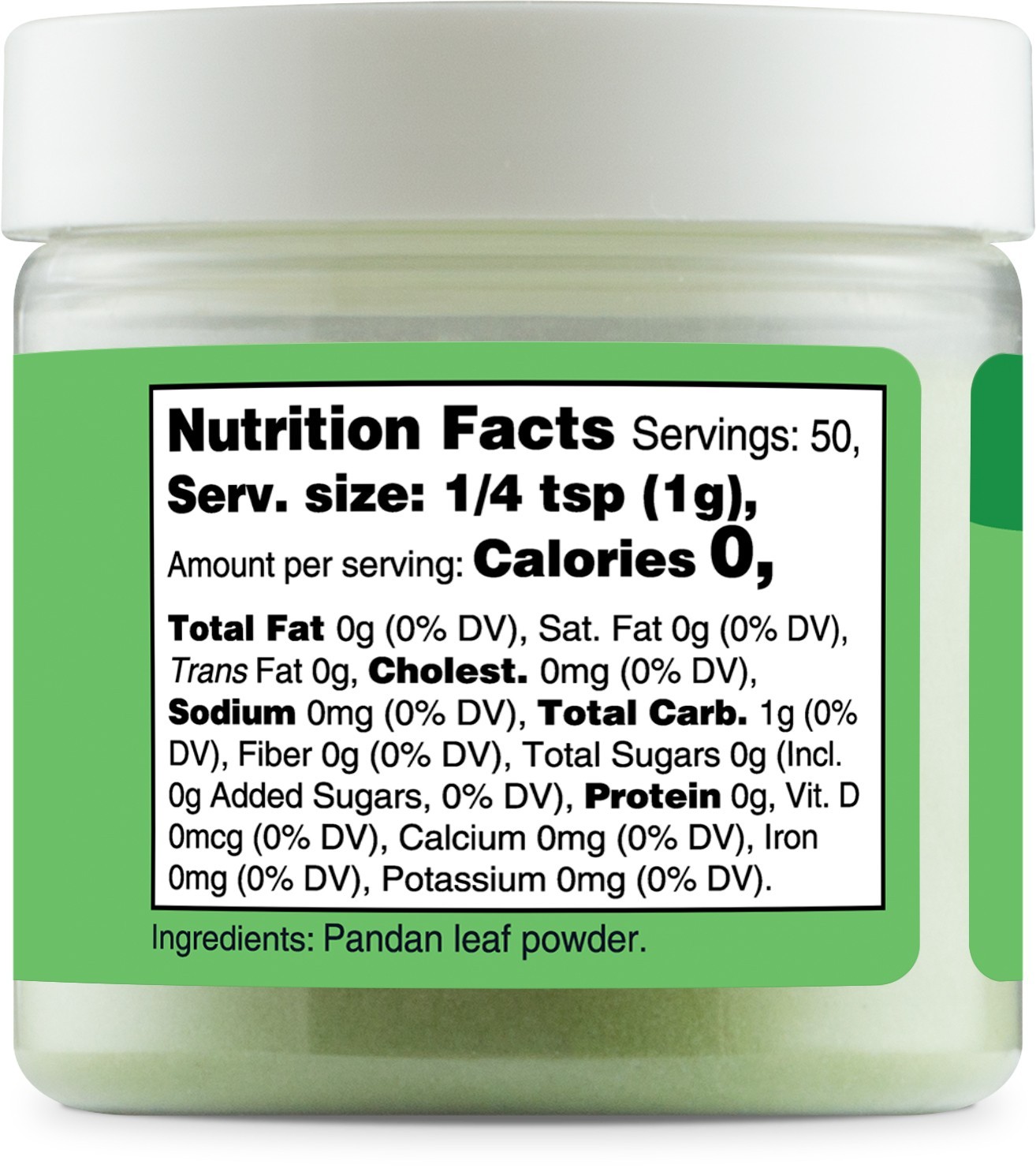 Nutricost Green Plant Based Food Coloring From Pandan Leaf Powder