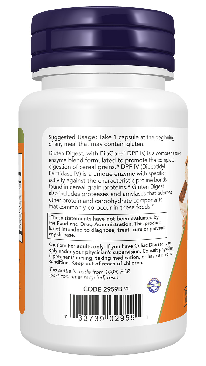 NOW FOODS Gluten Digest 60 Veg Caps Gastrointestinal Support