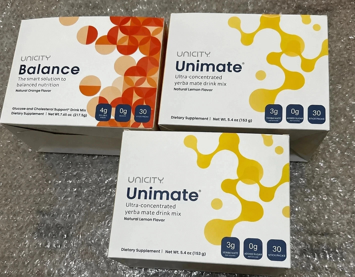 Unicity Unimate lemon yerba 60 Pkt And 30 Balance 09/27 SEALED FREE SHIPPING