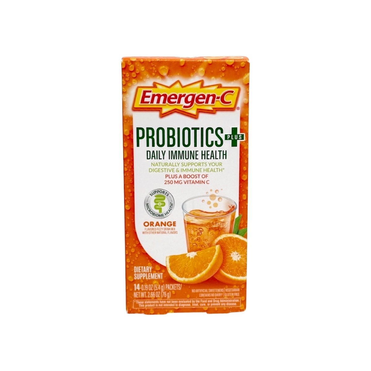 Emergen-C Probiotics Daily Immune Health Orange 14 Packets READ Description