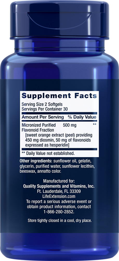 Life Extension Youthful Legs 3X60 Caps Hesperidin Diosmin 500mg
