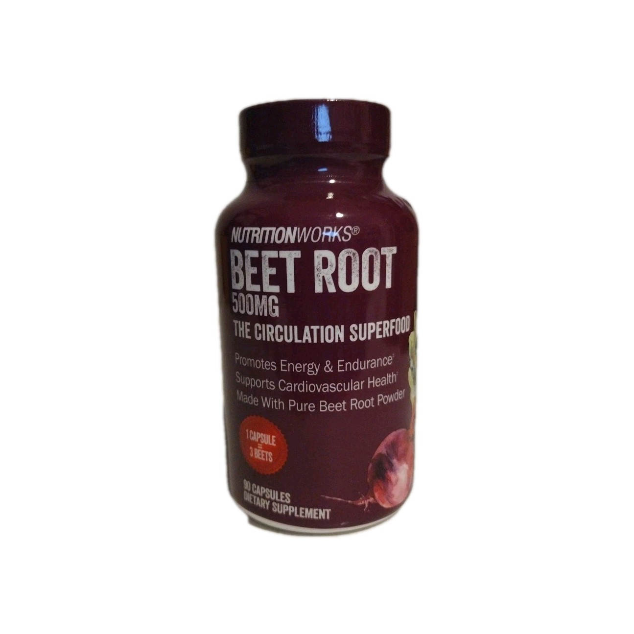 1 NutritionWorks Beet Root Circulation Superfood 90 Capsules 500mg