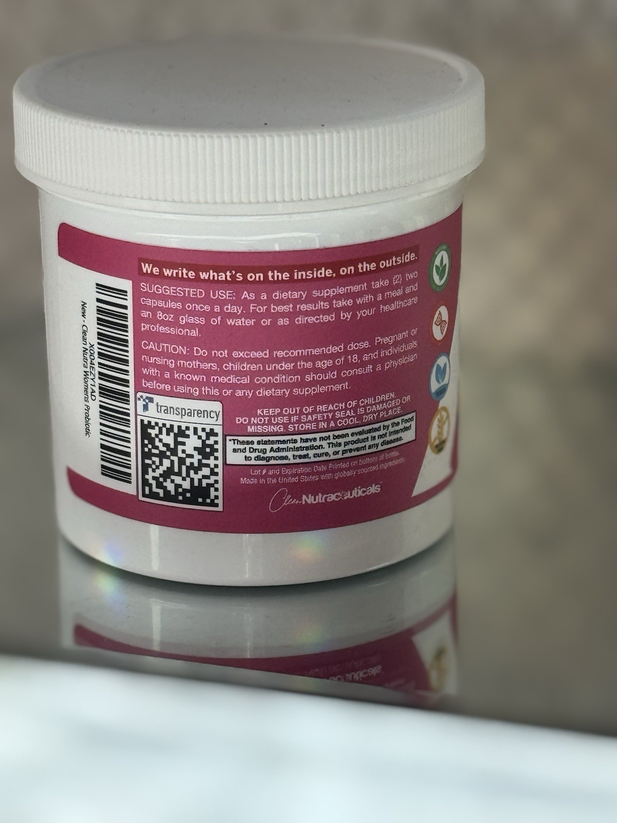Clean Nutra Probiotic Capsules Women 60 Ct Wild Yam Black Cohosh Cranberry