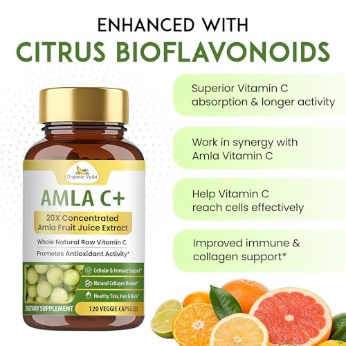 Amla Vitamin C Capsules 20X Concentrated Extract 120 Vegan