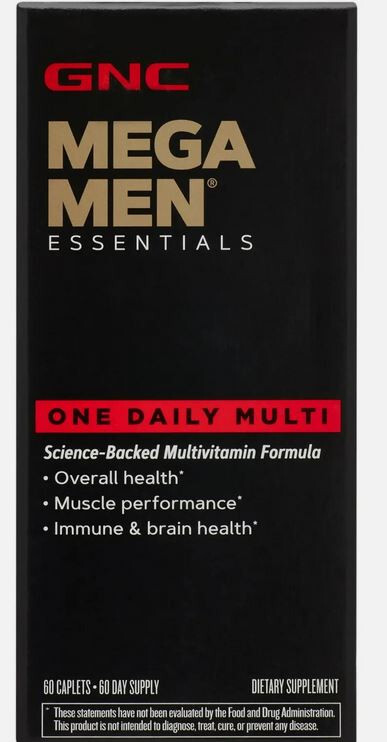 GNC Mega Men Essentials – One Daily Multi Vitamin 60ct.Exp.05/2026