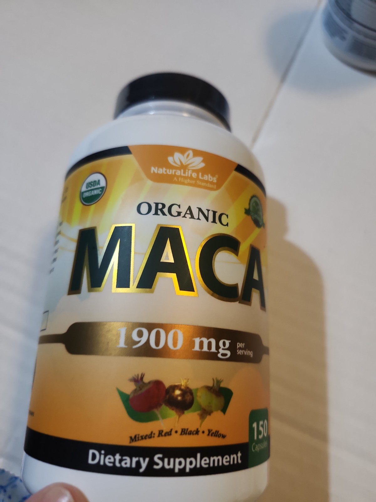 NaturaLife Labs Organic Maca 1900mg Vegan Non-GMO 150 Capsules Exp 04/2029