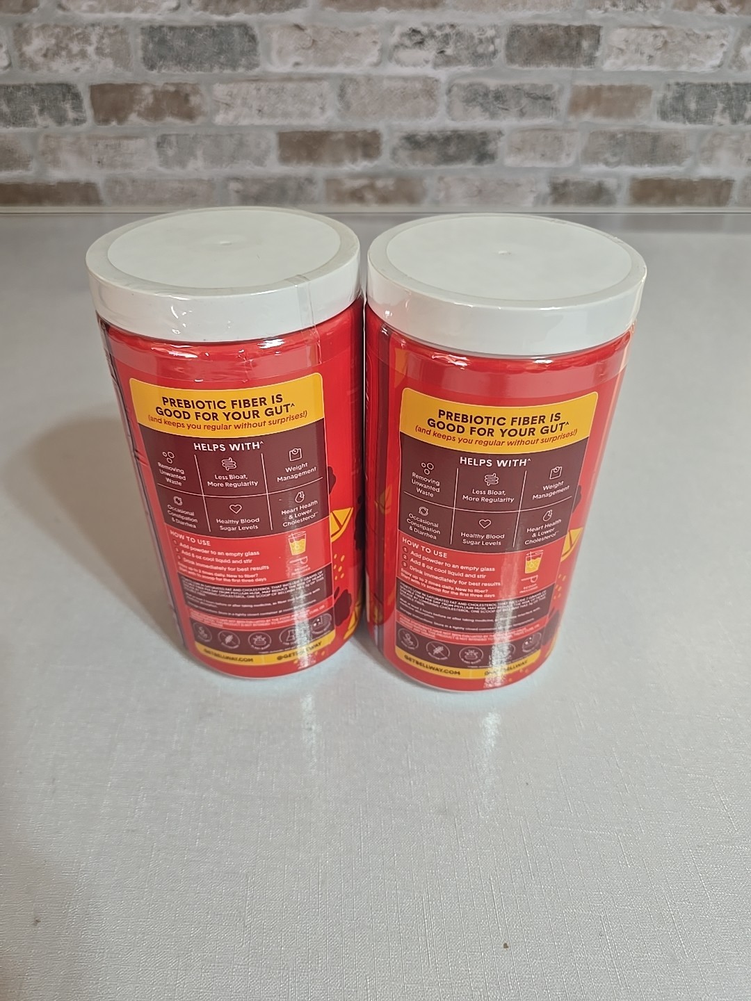 Bellway Super Fiber + Fruit Psyllium Husk Raspberry Lemon 36oz 18 x2