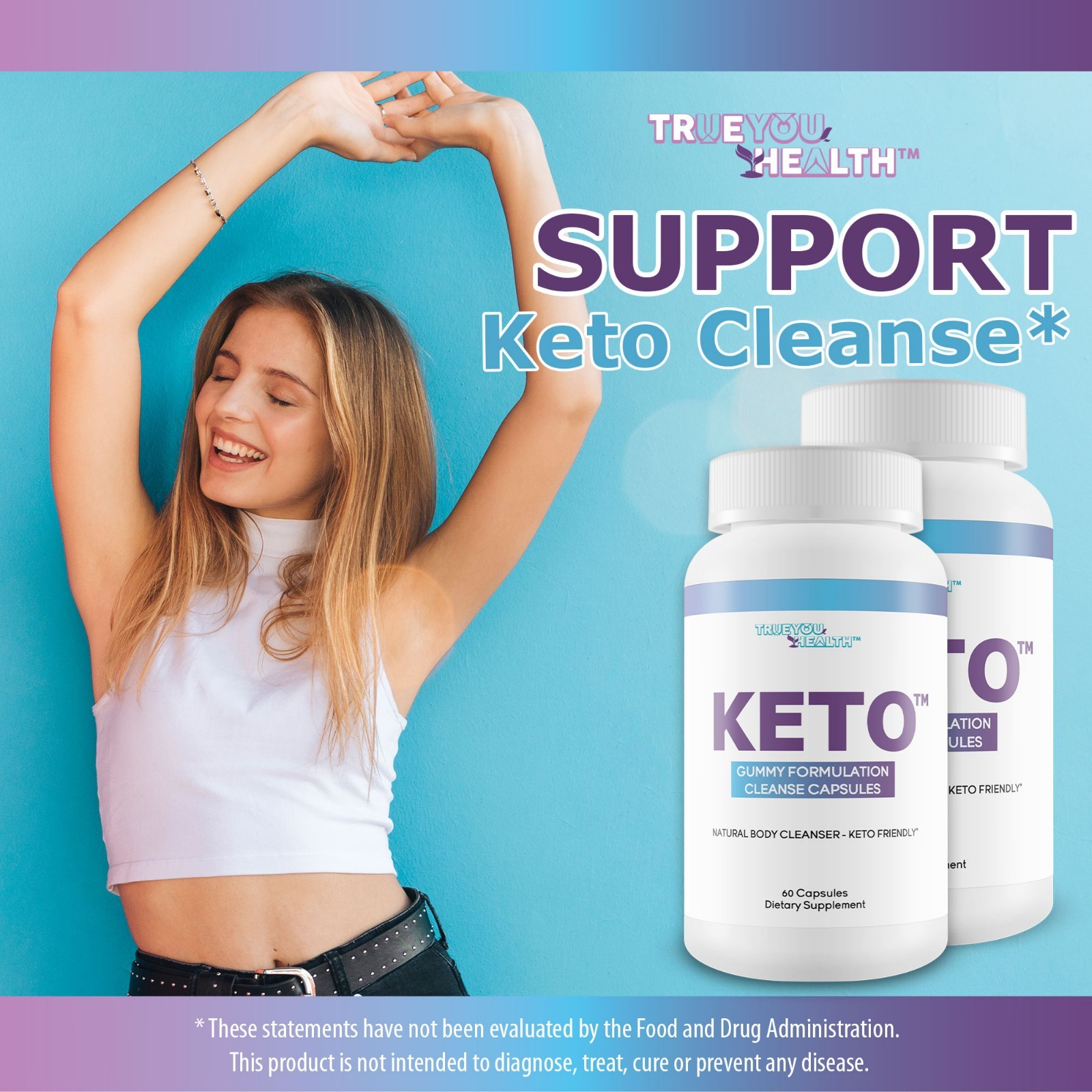 Keto Gummy Formulation Cleanse Capsules – Aid Cleansing & Detoxification