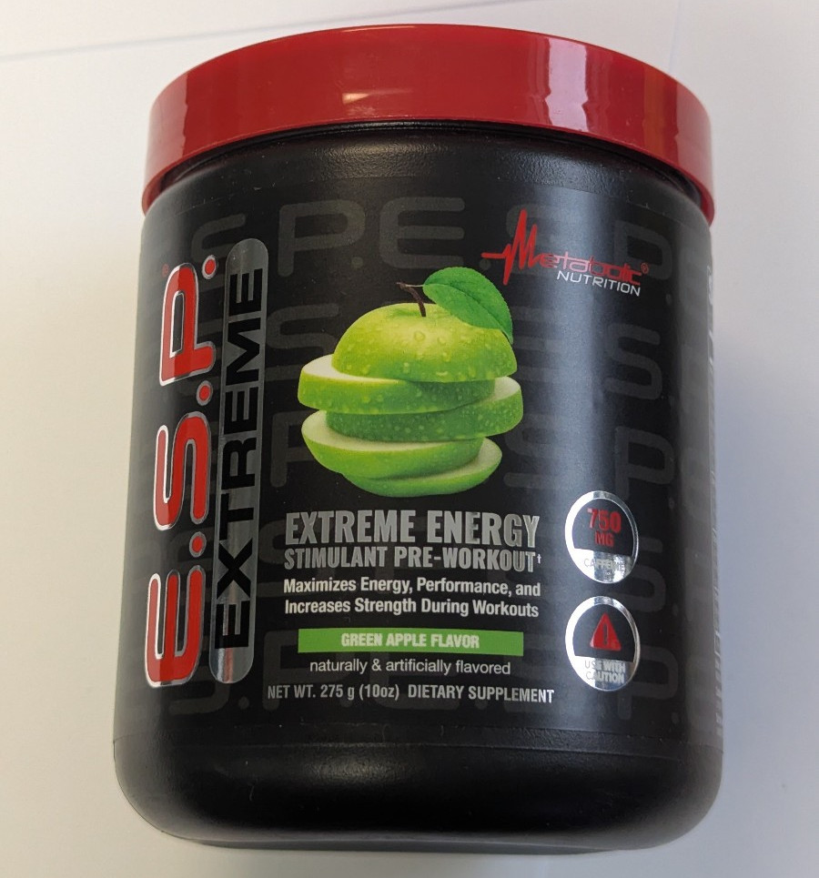Green Apple ESP Extreme Pre-Workout by Metabolic – PAST DATE – SEE PICTURES
