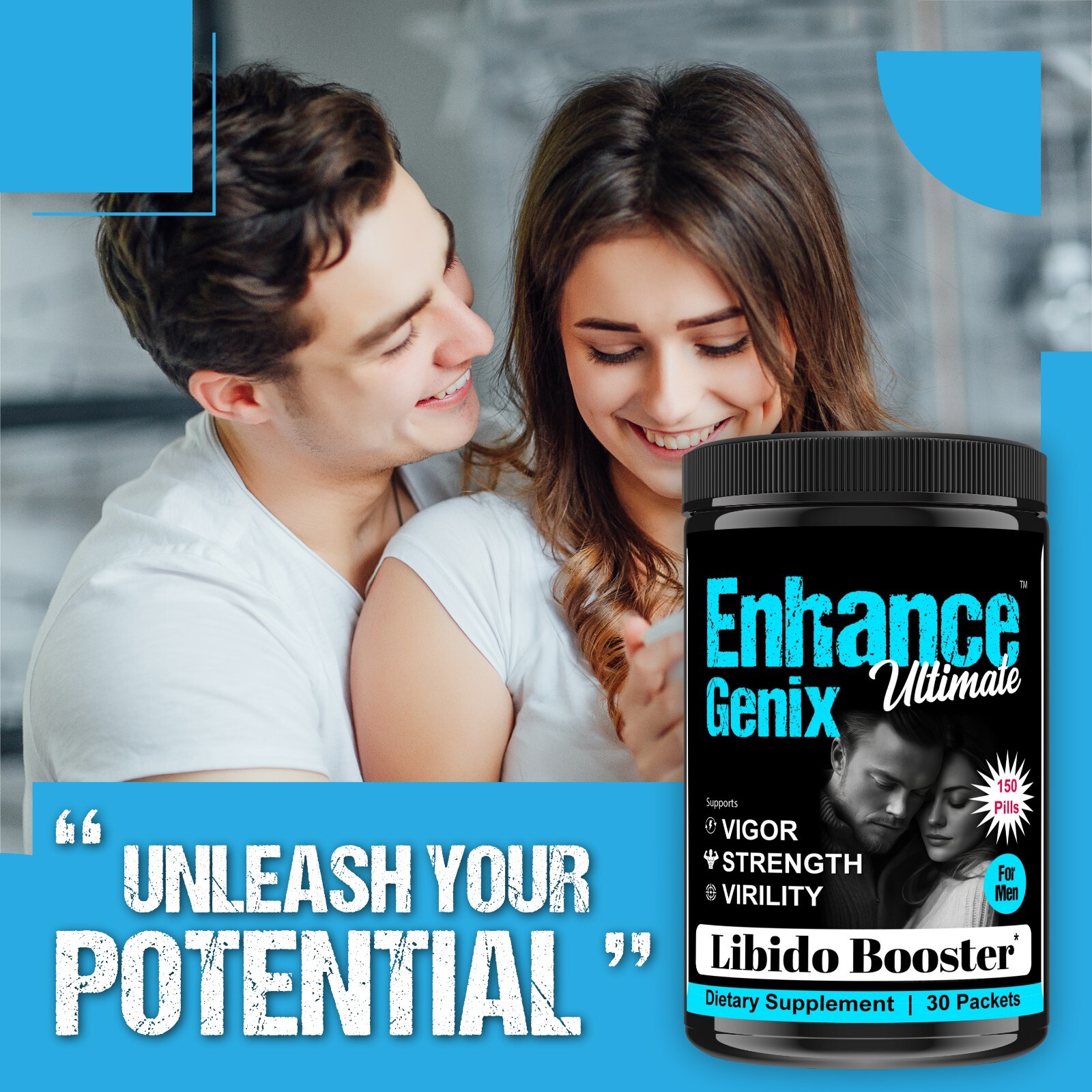 MALE ENHANCEMENT TESTOSTERONE PILLS PERFORMANCE ENHANCER 30 Packets-12/2025
