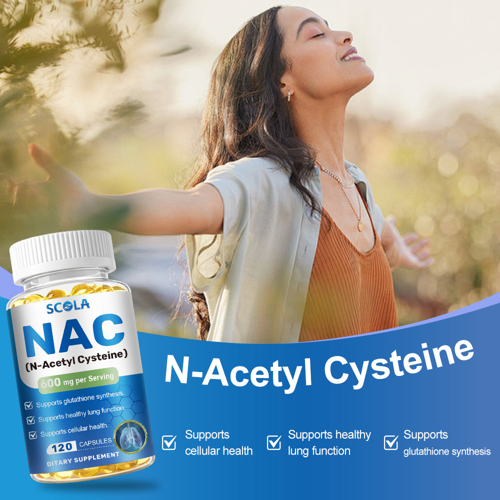 N-Acetyl L-Cysteine ( NAC) 240 CAPS Gluten free 600Mg 2 bottles Non GMO 240 cap