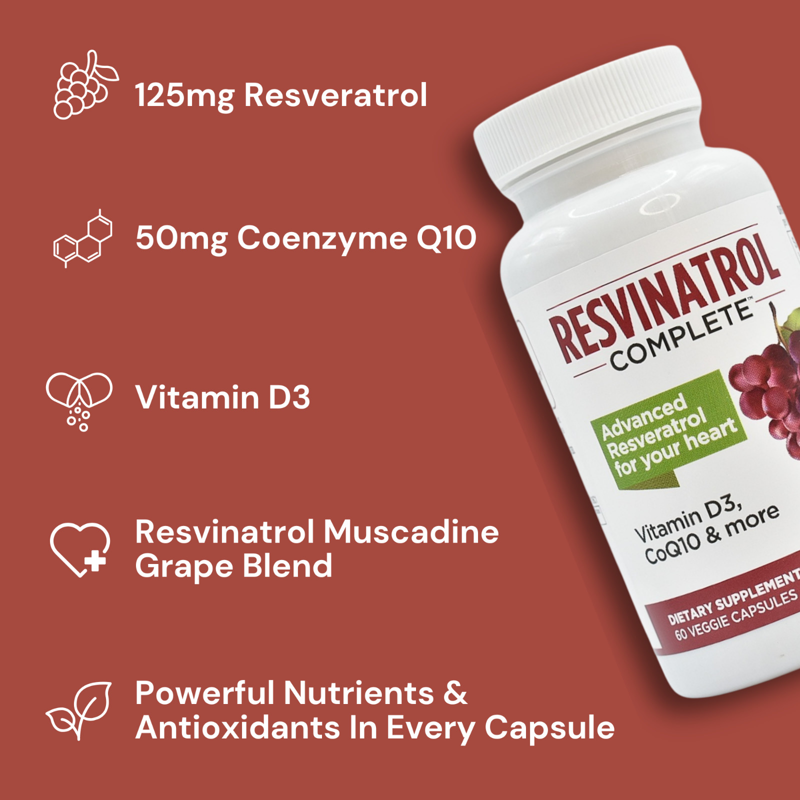 Resvinatrol Complete – Resveratrol – Supports Heart Health & More – 2 Pack