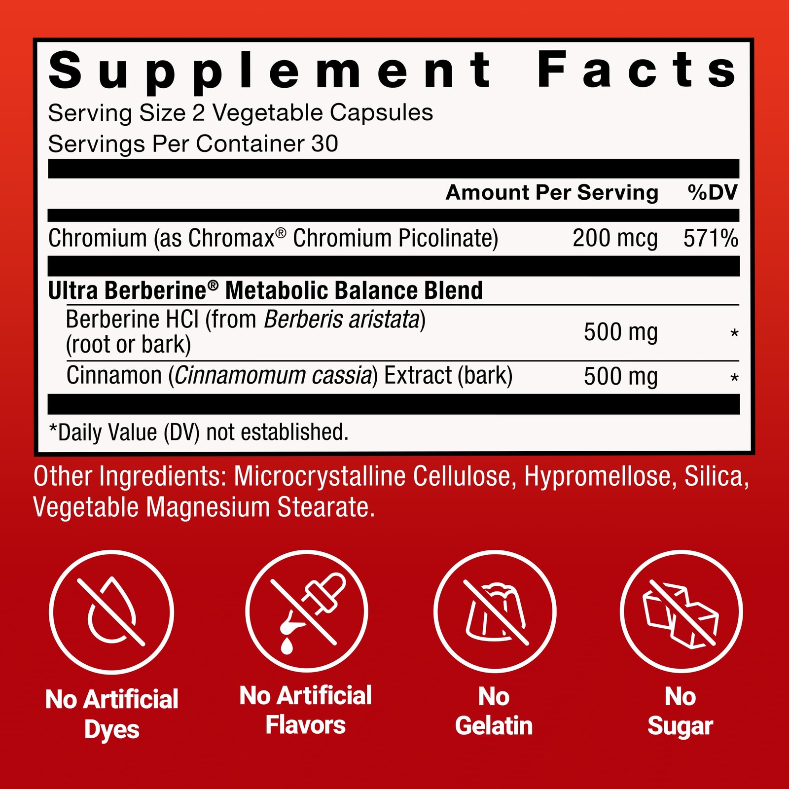 FORCE FACTOR Ultra Berberine, Berberine 60 Count (Pack of 1),