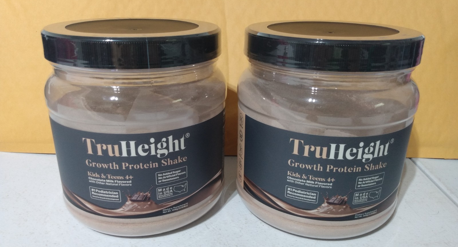 2 TRUHEIGHT KIDS & TEENS 4+ GROWTH PROTEIN SHAKE CHOCOLATE MILK FLAVOR 05/27