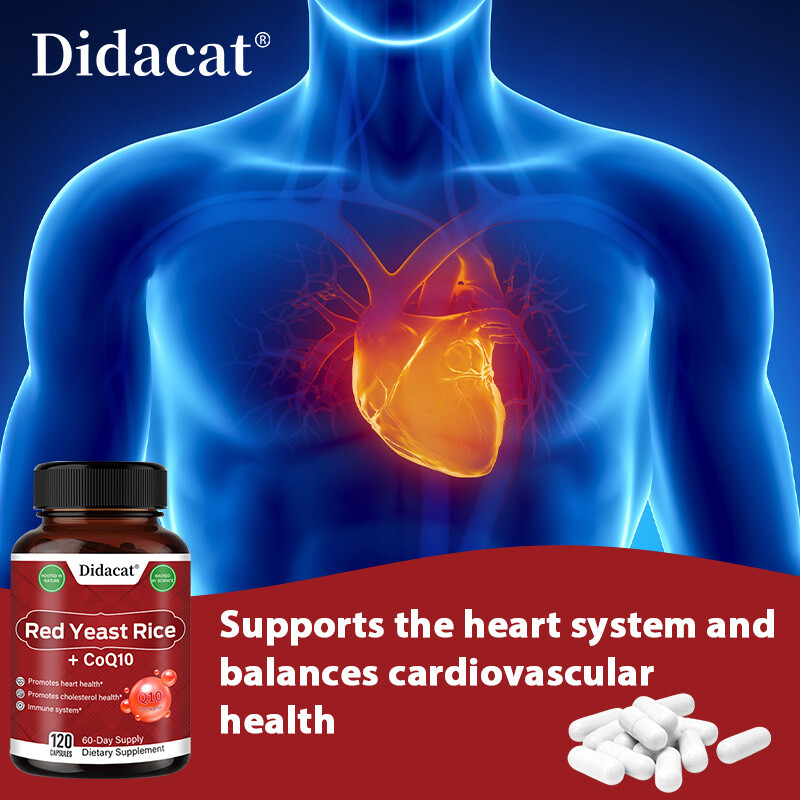Red Yeast Rice+CoQ10 Capsules Promotes Heart,cardiovascular & Cholesterol Health