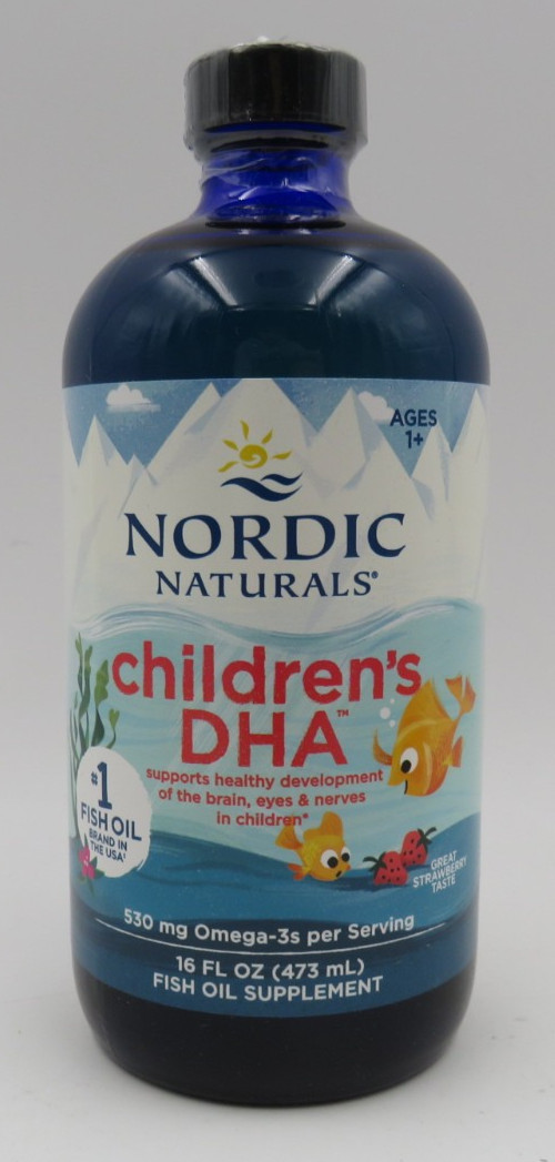Nordic Naturals Children’s DHA Liquid Flavored Kids Fish Oil 16oz NEW