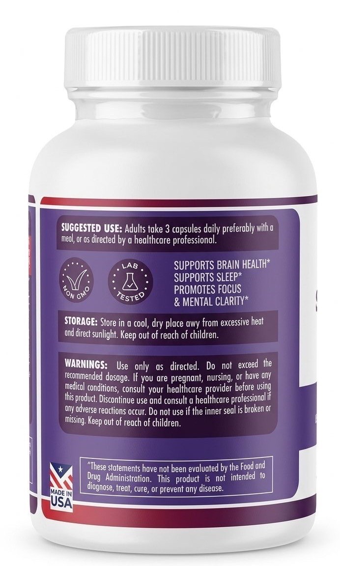 Folona Magnesium BisGlycinate Vitamin B6 1350mg 20mg Vegan Non-GMO 90 Capsules