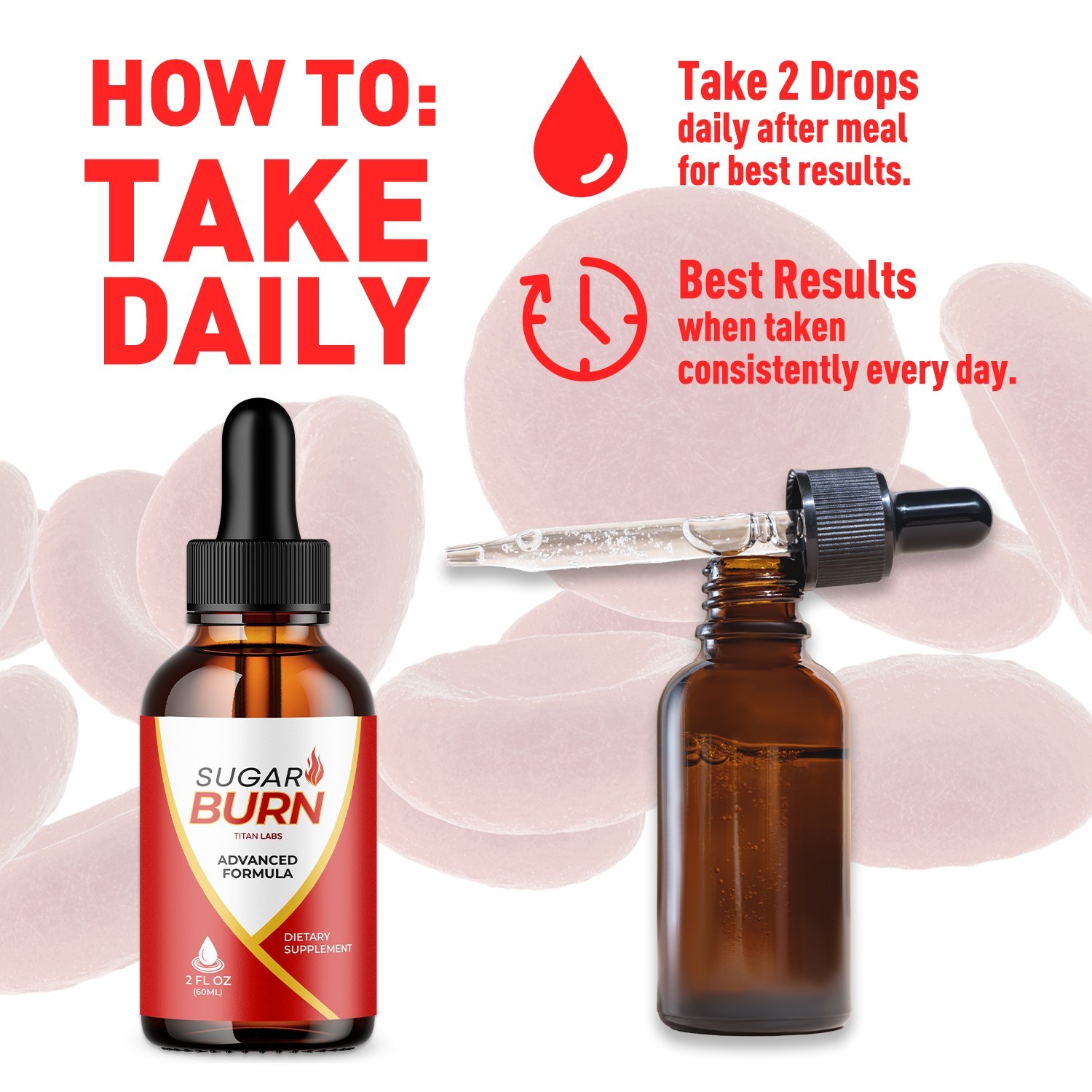 (1 Pack) Sugar Burn Blood Support Drops SugarBurn Vitamin Supplement 30 Servings