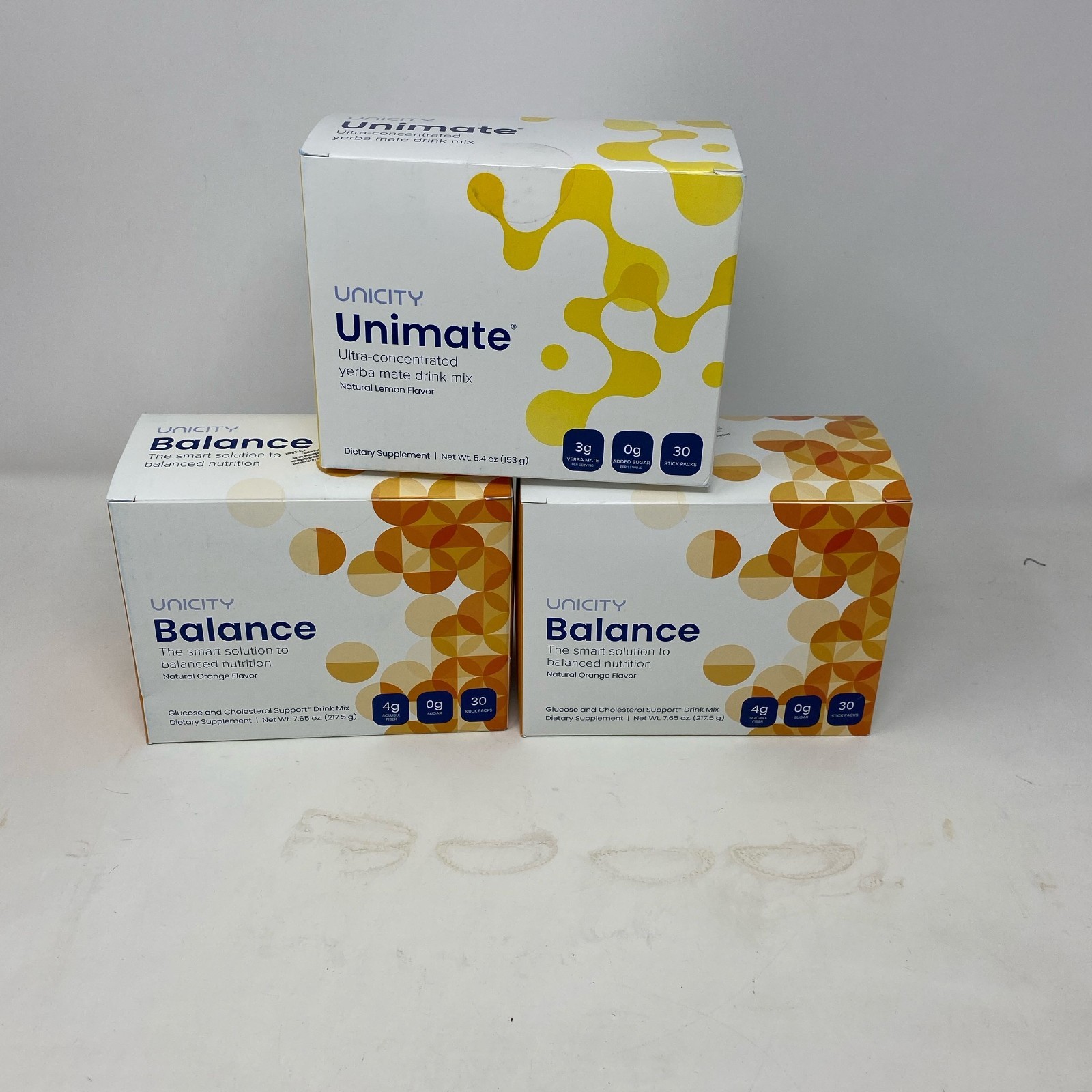 Unicity Feel Great Pack Orange Balance 60 + Lemon Unimate 30 (3-Box)