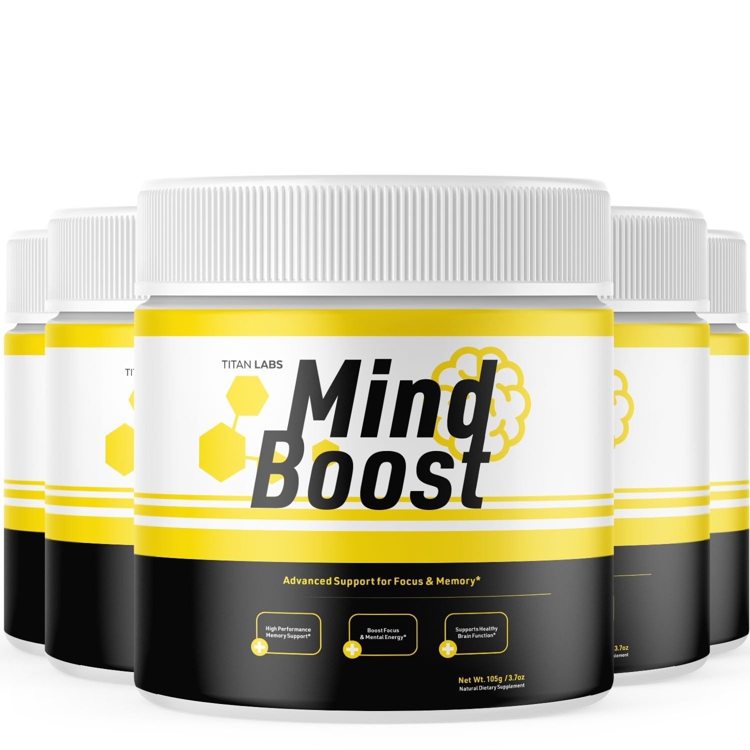 (5 Pack) Mind Boost Powder Natural Brain Support Supplement MindBoost 150 Serves