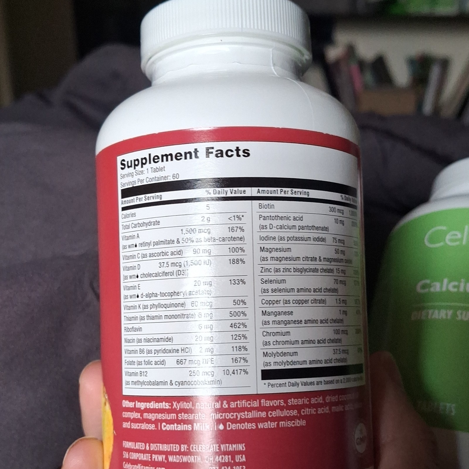 Celebrate Calcium PLUS and Pineapple Strawberry Chewable Multivitamin Tablets