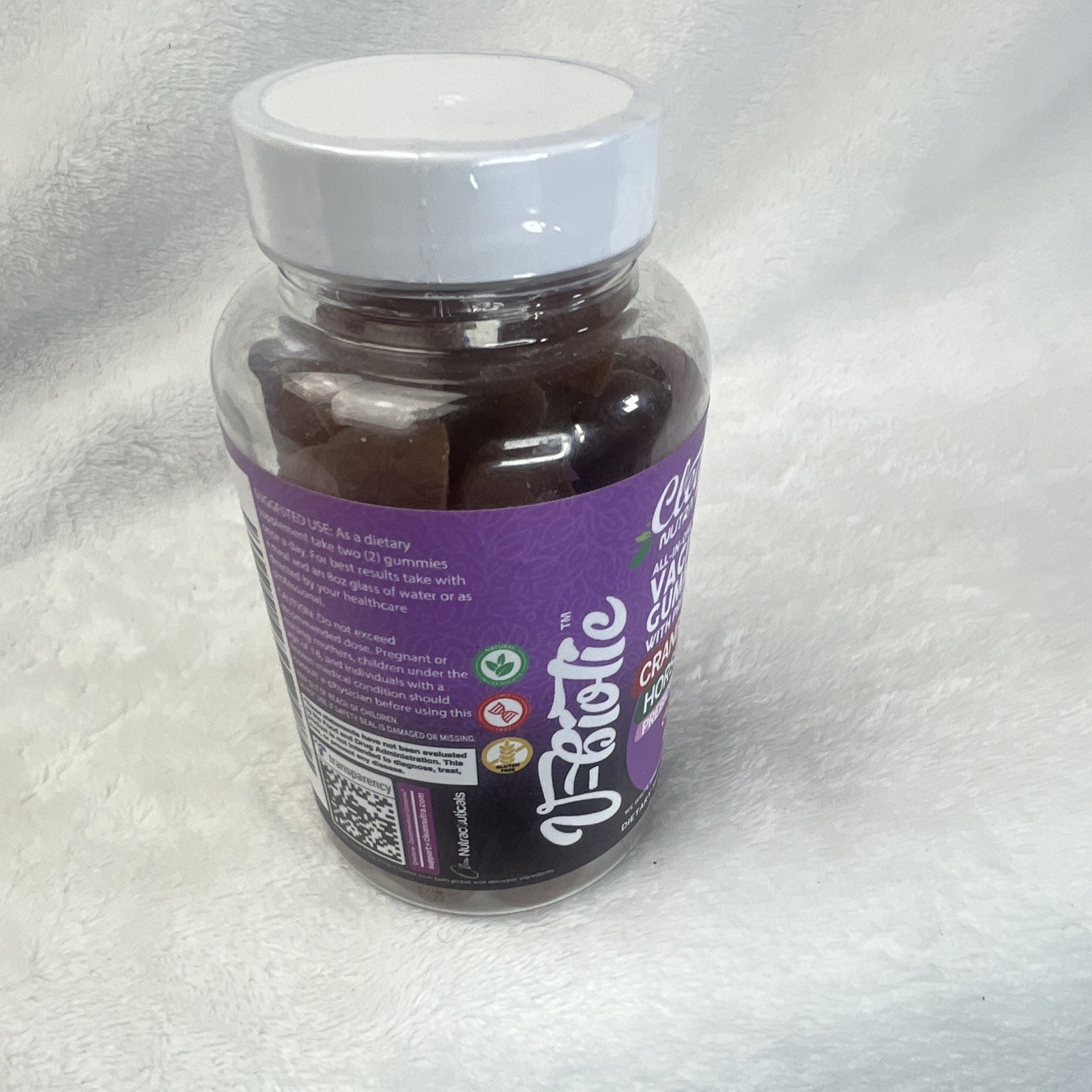 Clean Nutra V-Biotic Women’s Vaginal Probiotic Gummies Cranberry 60 GF 10/26