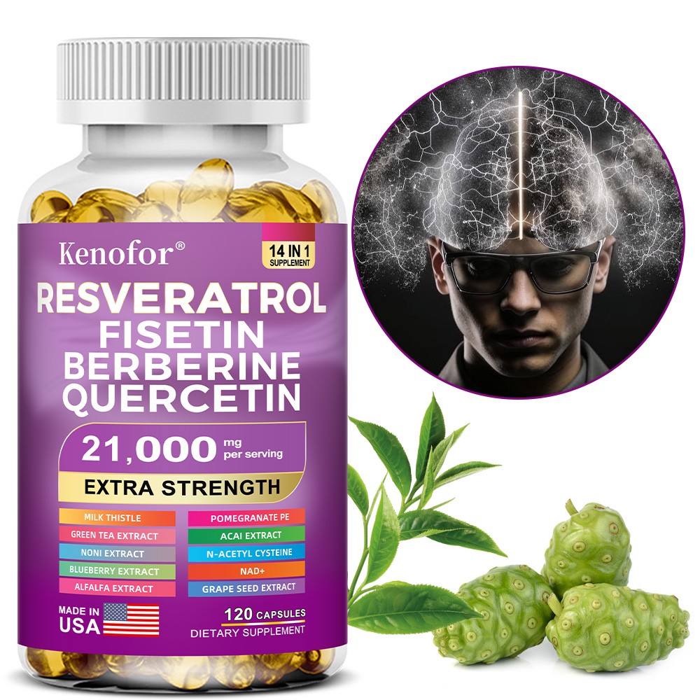 Resveratrol Supplement Formula With Berberine 4000mg Quercetin 800mg 120capsules
