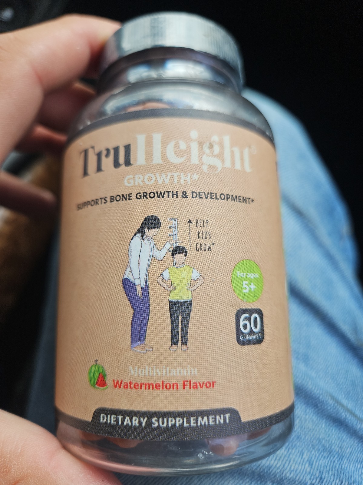 TruHeight Multivitamin Gummies 60 Count Watermelon Supports Bone Growth NEW