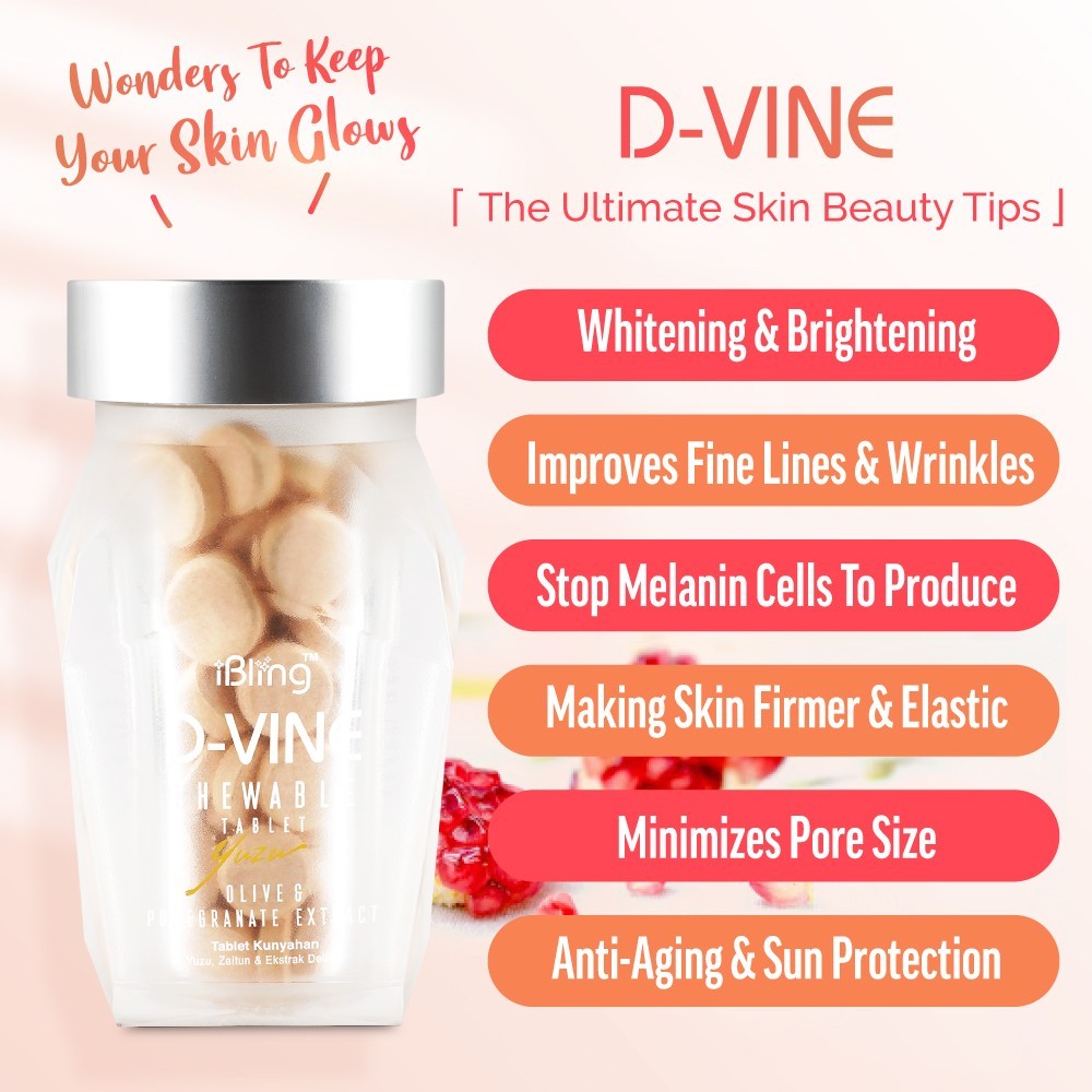 Wellous Ibling D-VINE Pomegranate Collagen Skin Whitening Stop Melanin Cells