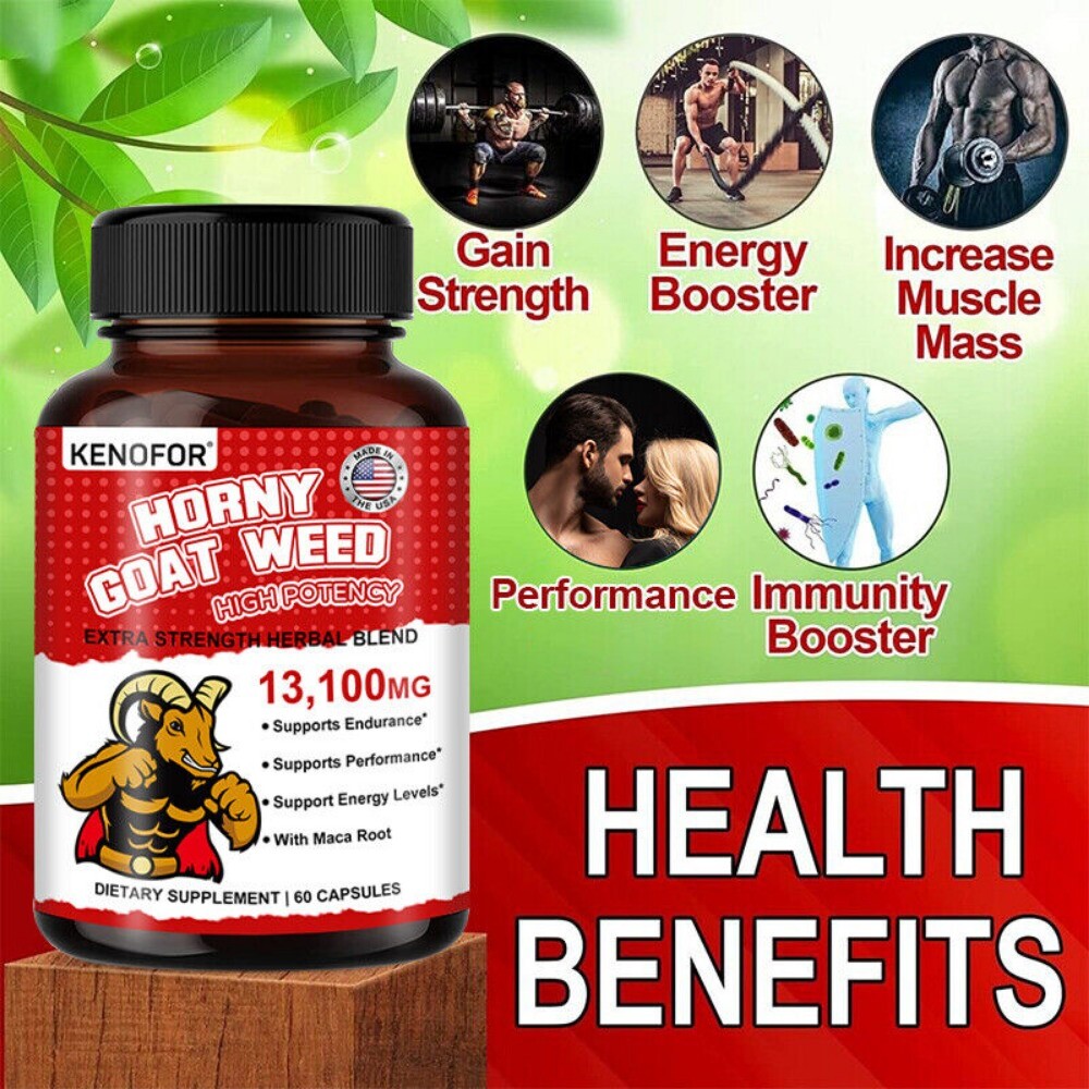 Horny Goat Weed Complex | 13,100 mg | 60 Capsules | Vegetarian | by KENOFOR