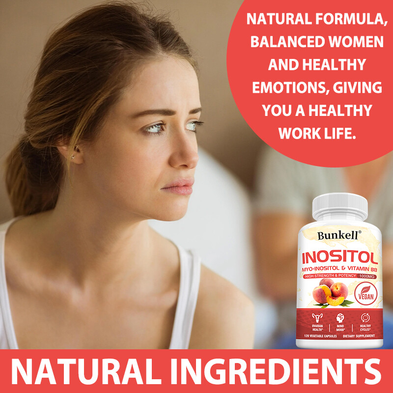 Myo Inositol 1000mg Capsules Ultra Strength PCOS Fertility Boost