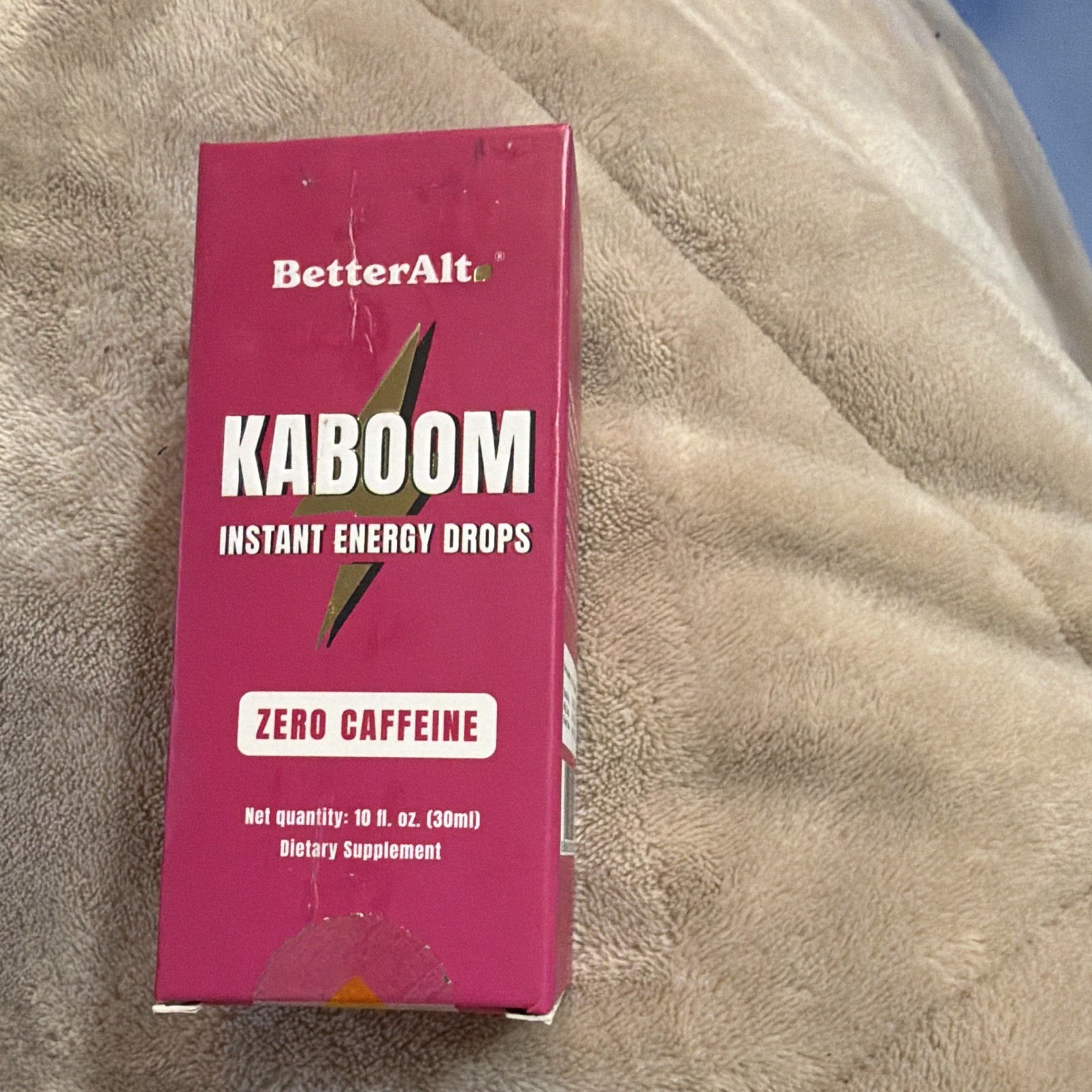 BetterAlt Kaboom Instant Energy Drops Mint Caffeine-Free 10 fl oz Exp 01/2027