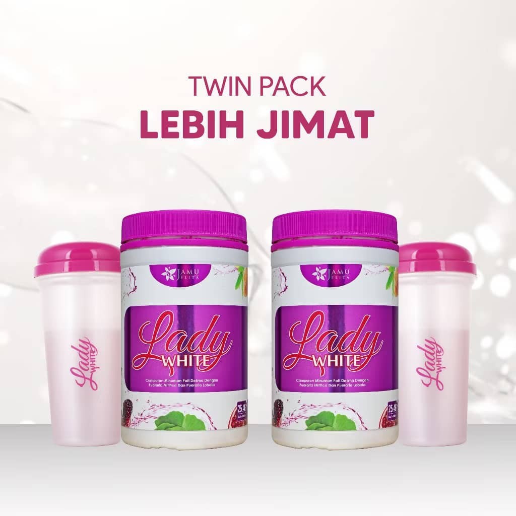 Lady White Jamu Jelita Drink Powder Elegance Booster for Women 400g NEW