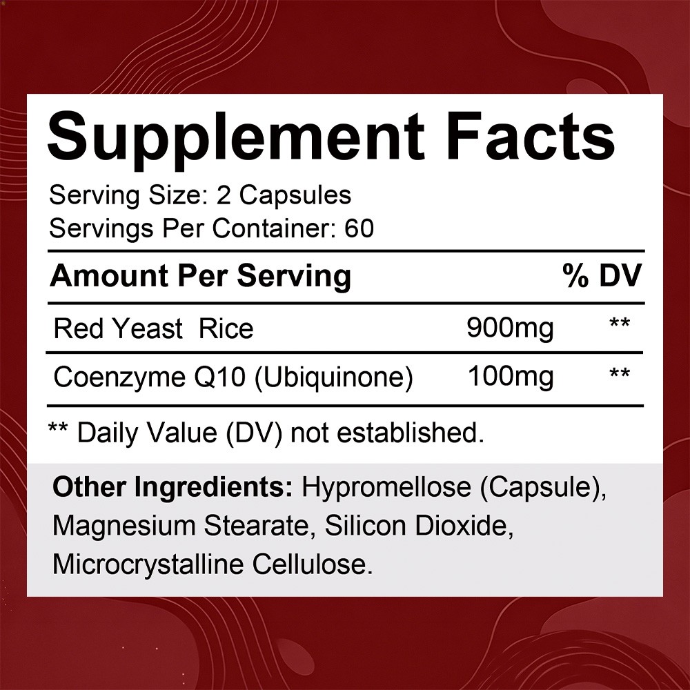 Coenzyme Q10-Ubiquinone 100mg for Heart &Cholesterol,Immune Health 30/60/120Caps