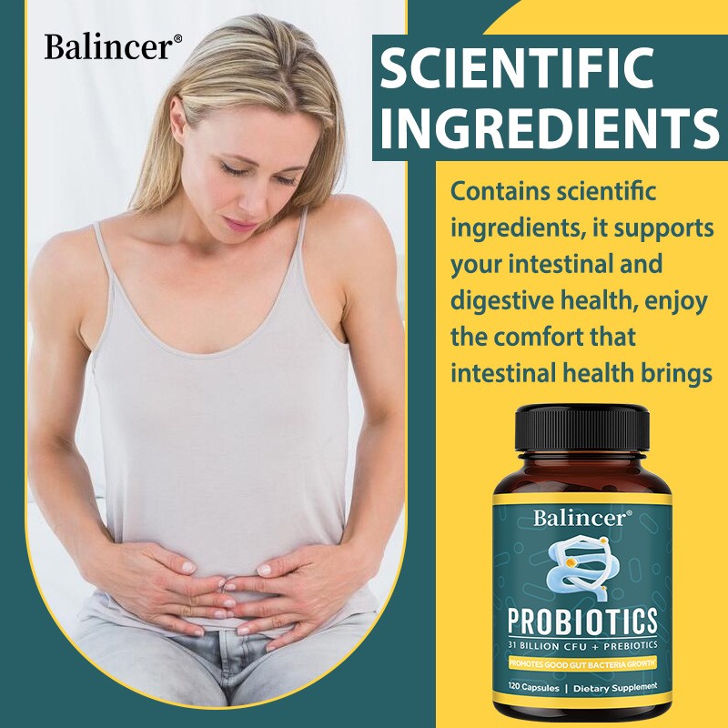 Probiotics+Prebiotics 31 Billion Cfu Support Digestive Gut Health 120 Capsules